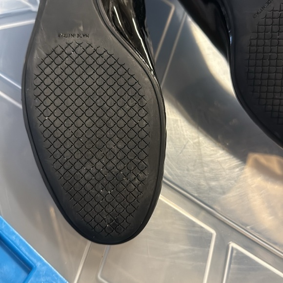 Salvatore Ferragamo Black Patent Leather Bow Wedges size 8.5 A - Picture 9 of 10